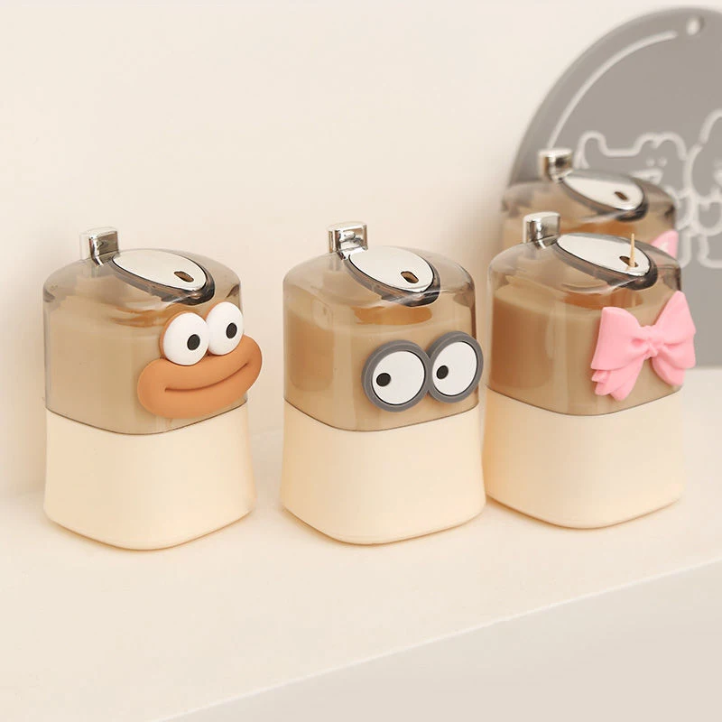 Creative Cartoon Toothpick Storage Box Automatic Pop-up Toothpick Holder Container Household Press-type Toothpick Dispenser