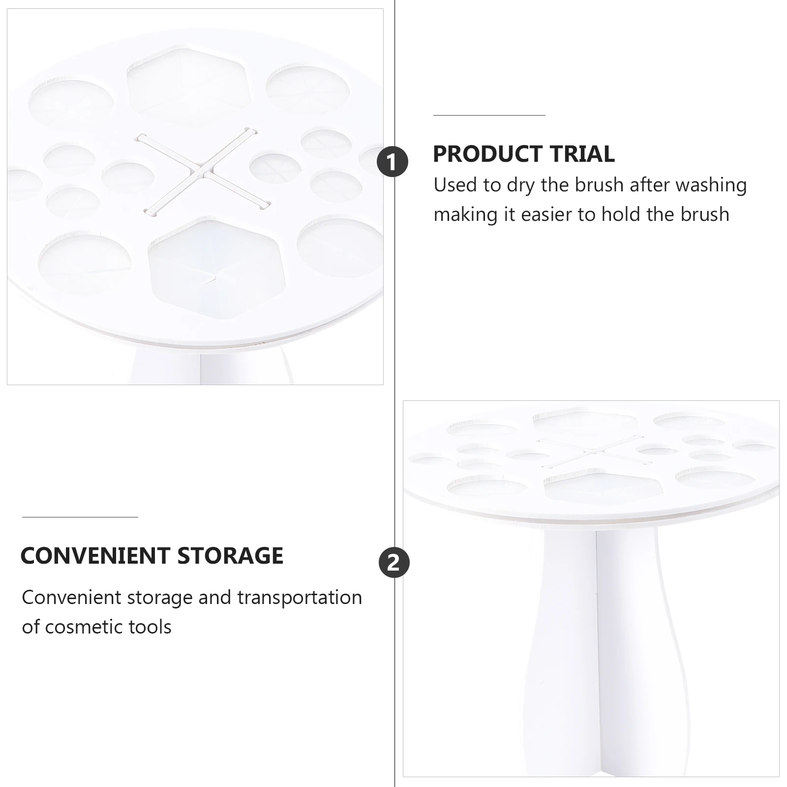

1Pcs Makeup Brush Holder Stand 14 Holes Drying Rack Black White Organizer for Tool Storage Makeup Brush Rack