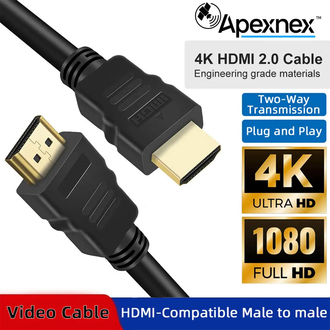 HDMI Cable 4K 60HZ,HDMI Male To Male Cable, High Speed 18 Gbps HDMI 2.0 Cable For UHD Samsung TV, Monitor, PS4/3, Xbox One,