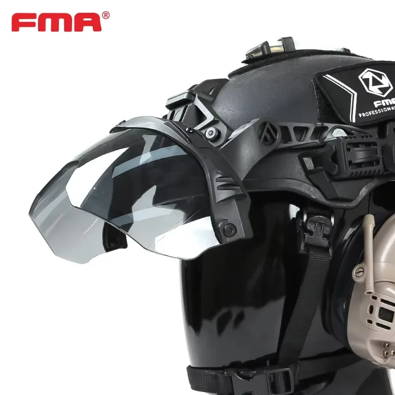 Tactical Helmet Visor Anti‑Fog PC Nylon Polymer Protective Goggle Shield Portable Outdoor Eye Protection Accessory TB1397