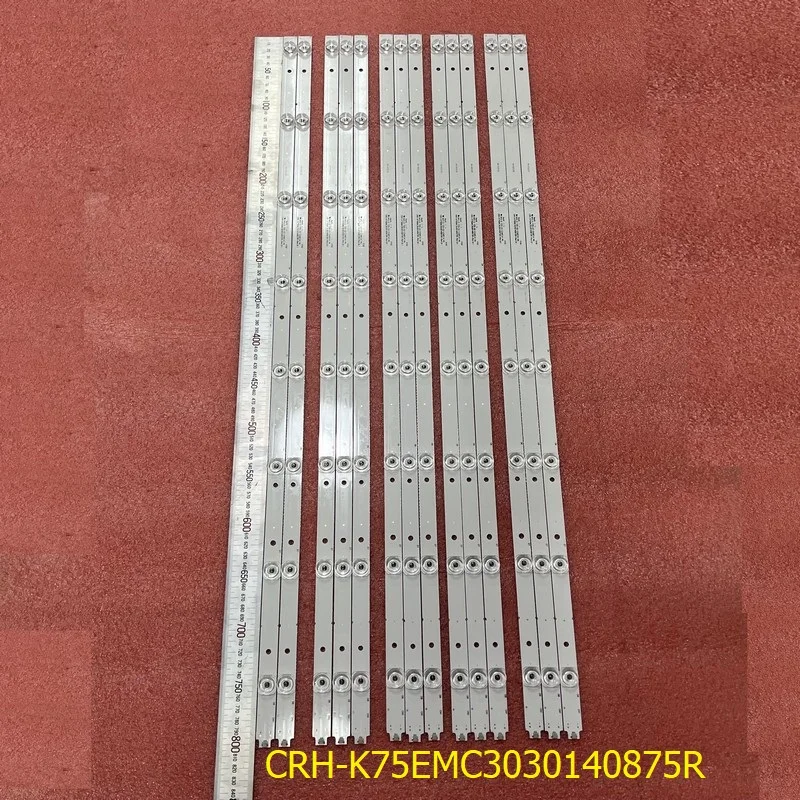 14pcs/set LED Strip For Haier 75UF2500 75UG6550G 75UGX3550 CRH-K75EMC3030140875R CRH-K75EMC3030140869Q JL.D75081330-114AS-M