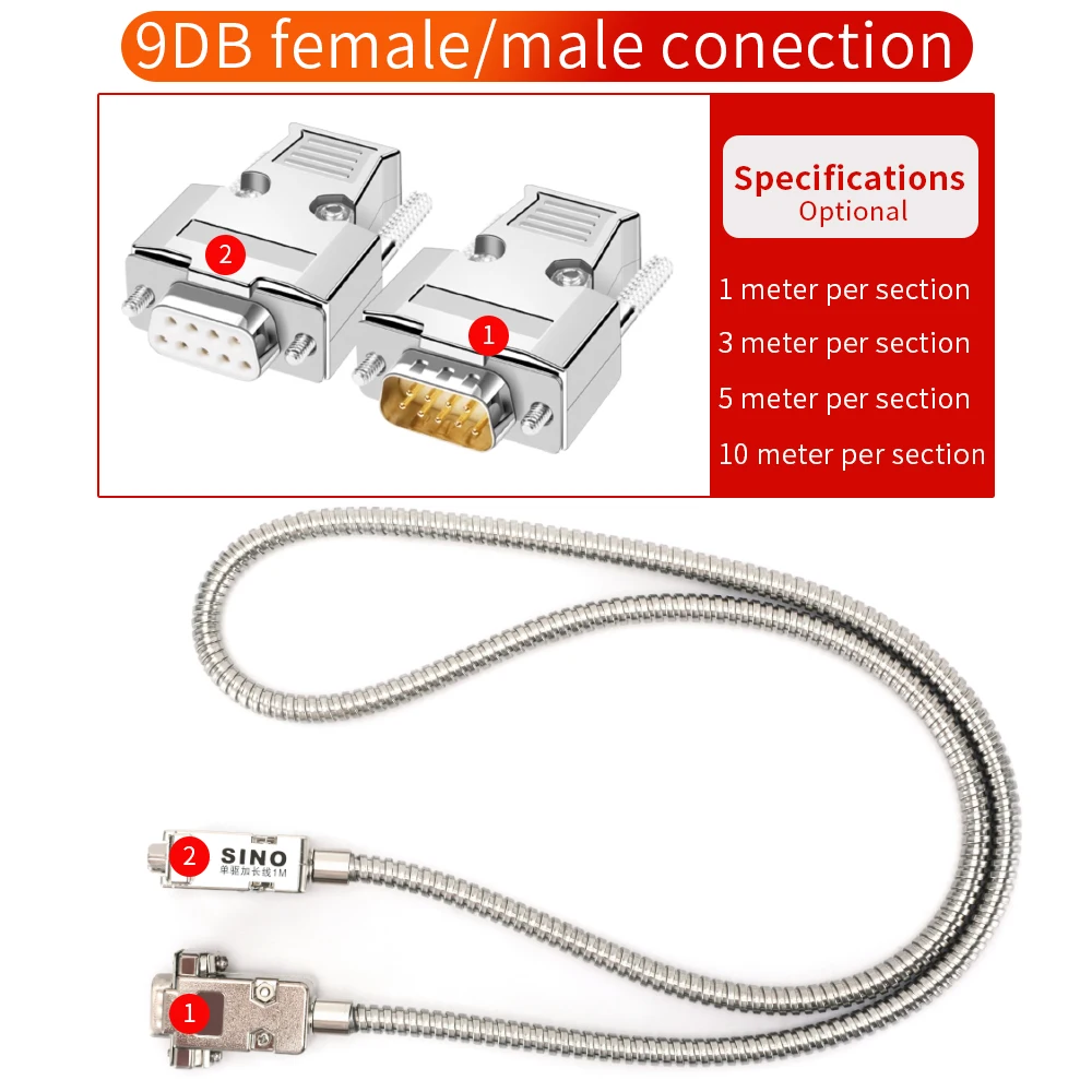 Extension cable 9DB female/male conection for linear encoder TTL Or RS-422 signal Linear scale