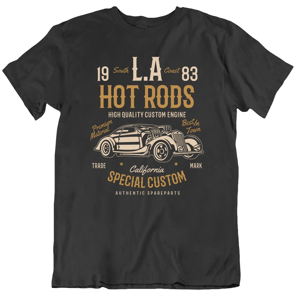 California Car 1983 Hot Rods Drive Motor Speed 40 Birthday T Shirt Tee New