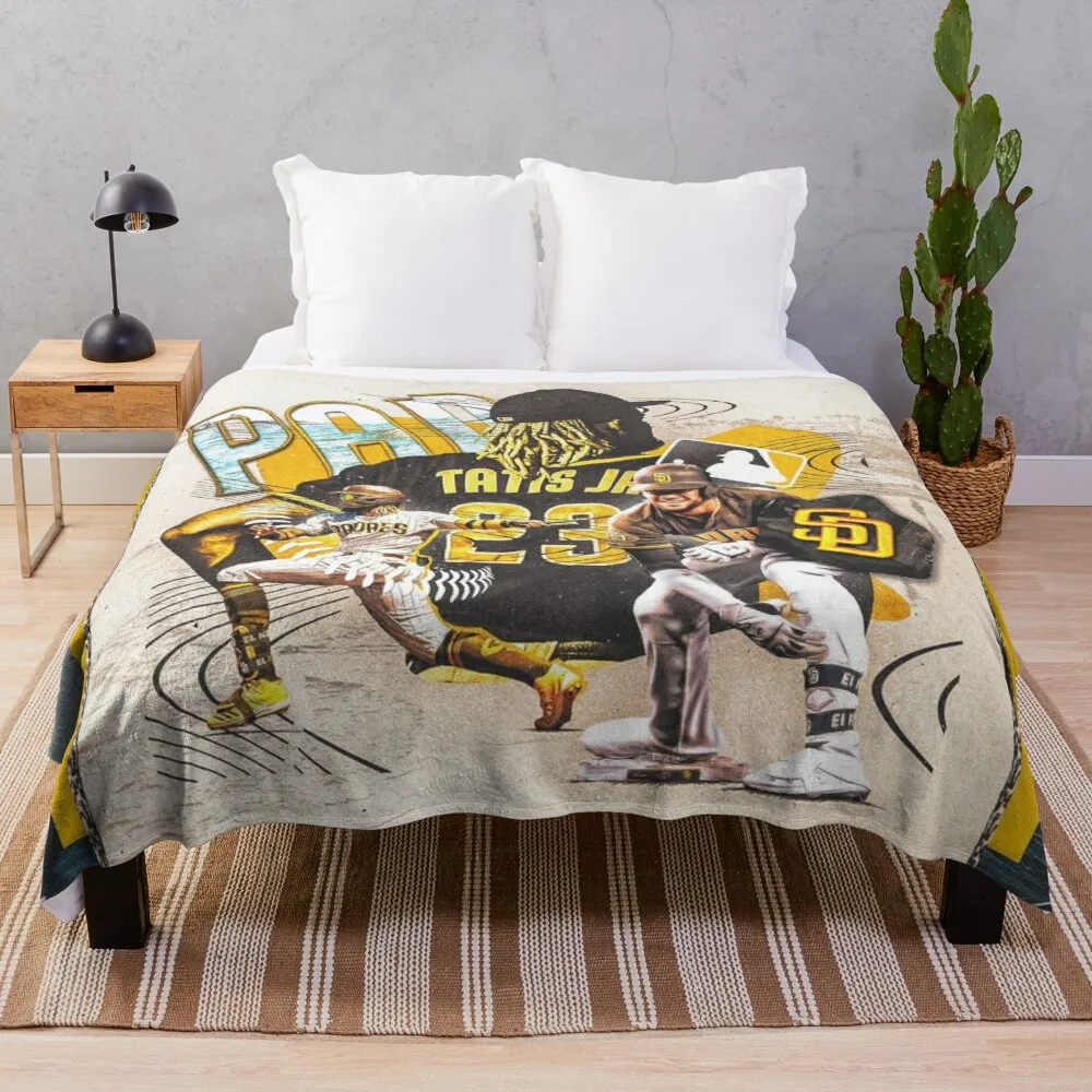 

Fernando Tatis Jr. Throw Blanket extra large blanket warm blanket retro blankets