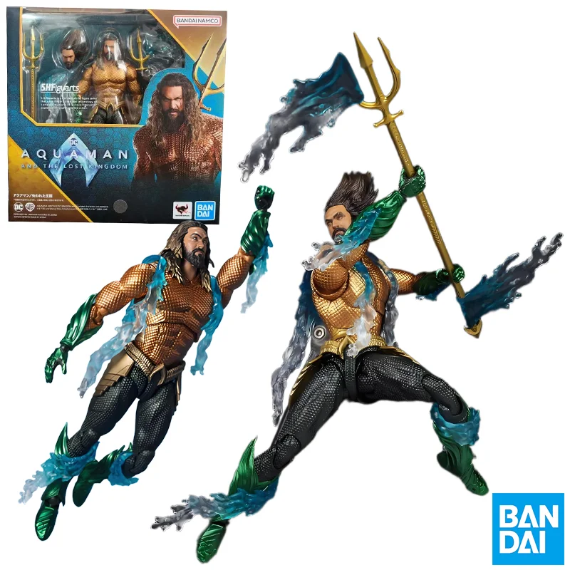 

Bandai Aquaman and the Lost Kingdom Anime Figure SHF Aquaman Action Figure Collectibles Model High Poseability Toys Boys Gift