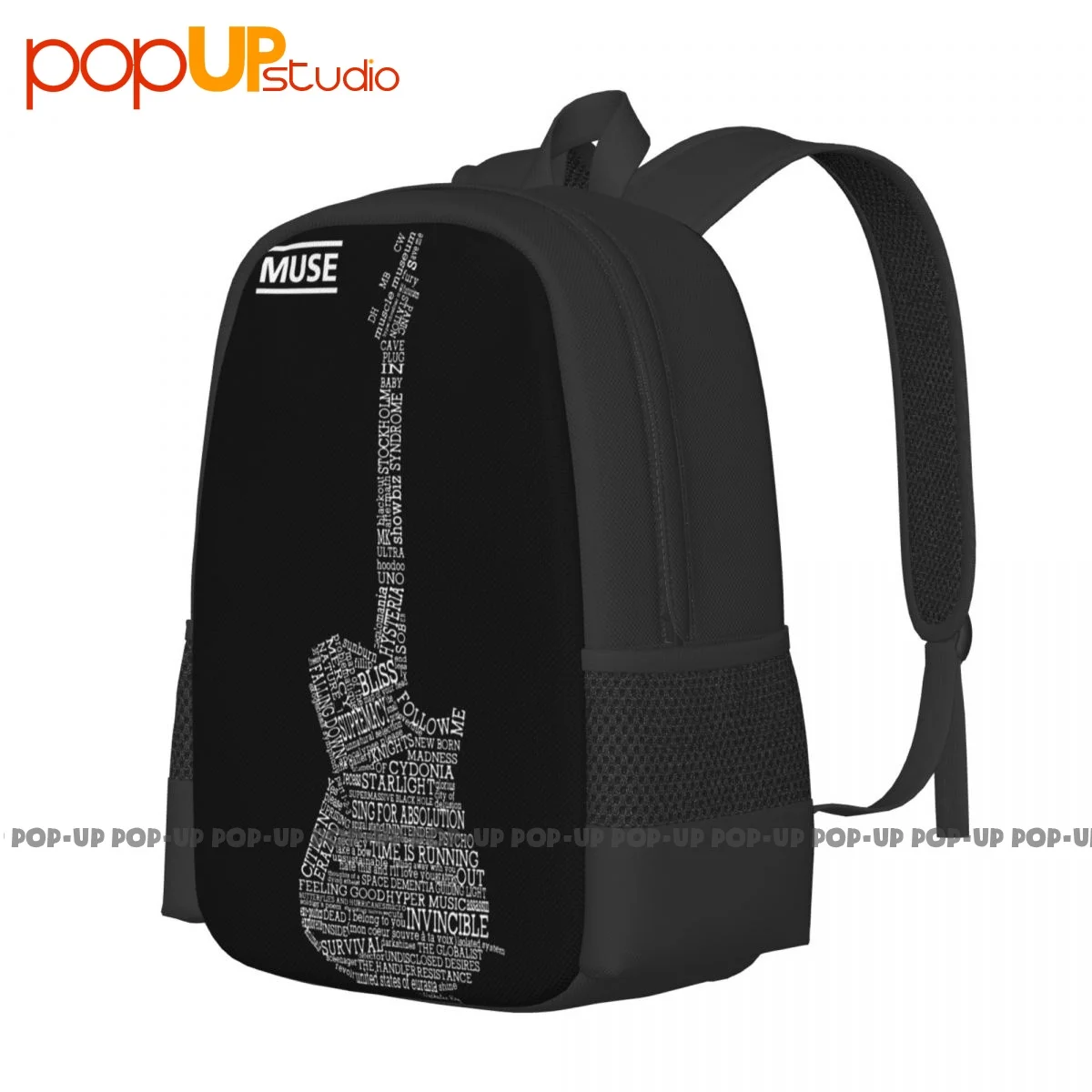 Muse V2, Matthew Bellamy, Guitar Logo Backpack Large Capacity Print Training Storage Bag Large Capacity