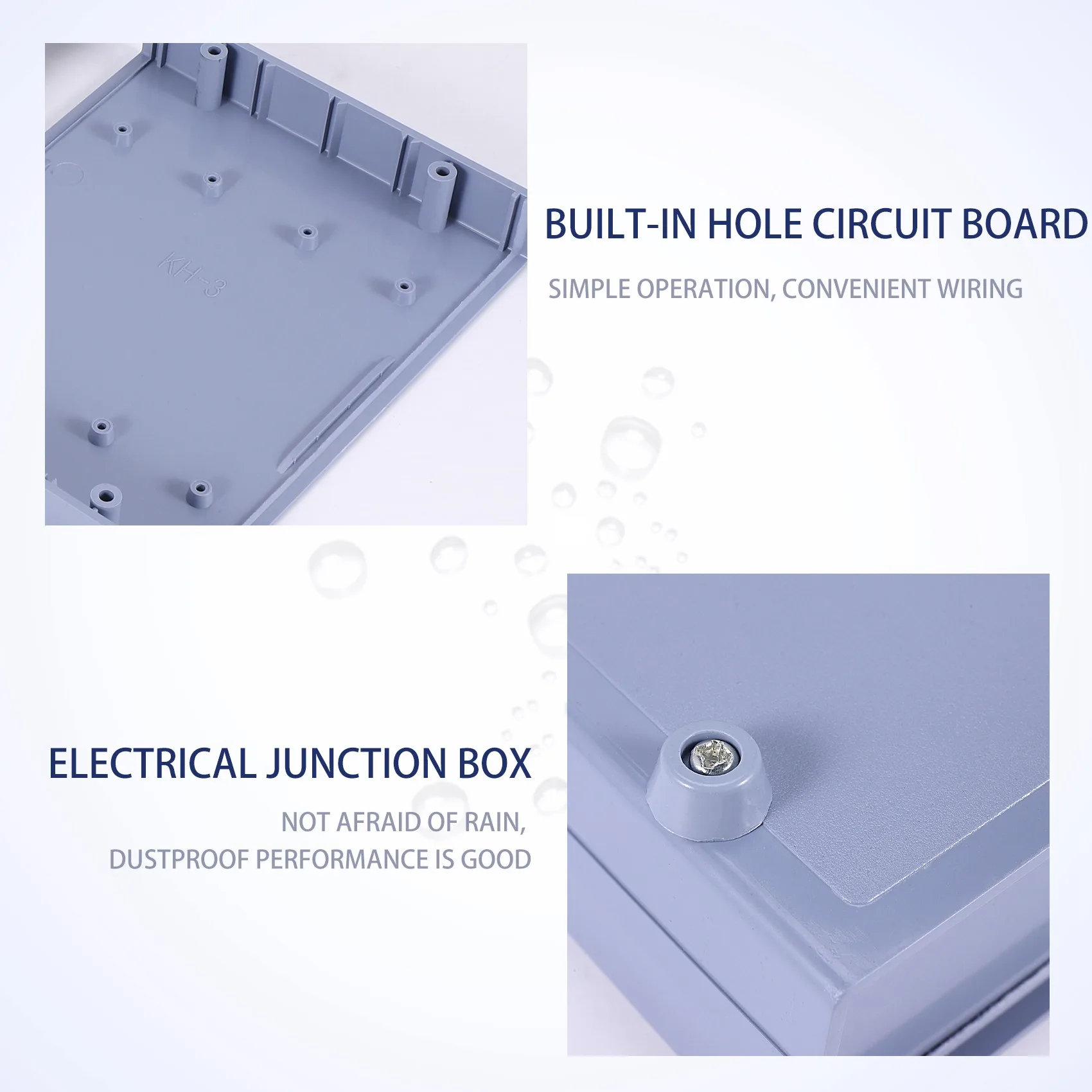 

[NEW A09R!】 Plastic Electrical Enclosure Junction Box Case 152X120x42mm Light Grey