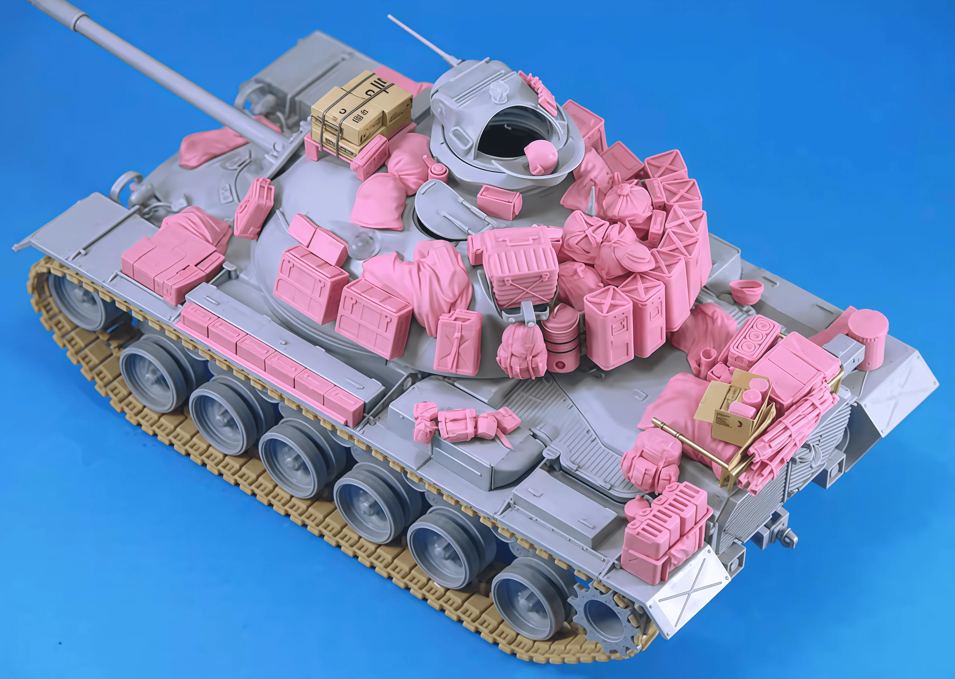 1/35 Cast Resin Model Assembly Kit, GK, M48A3 Tank Debris, Unpainted (large Kit) - view 2
