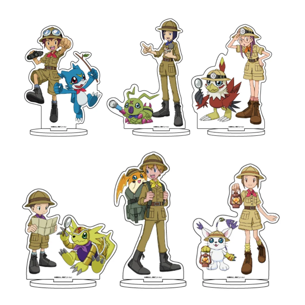 Anime Digimon Adventure Acrylic Stand Doll Wormmon Hawkmon Armadimon Tailmon Figure Model Plate Cosplay Toy for Gift