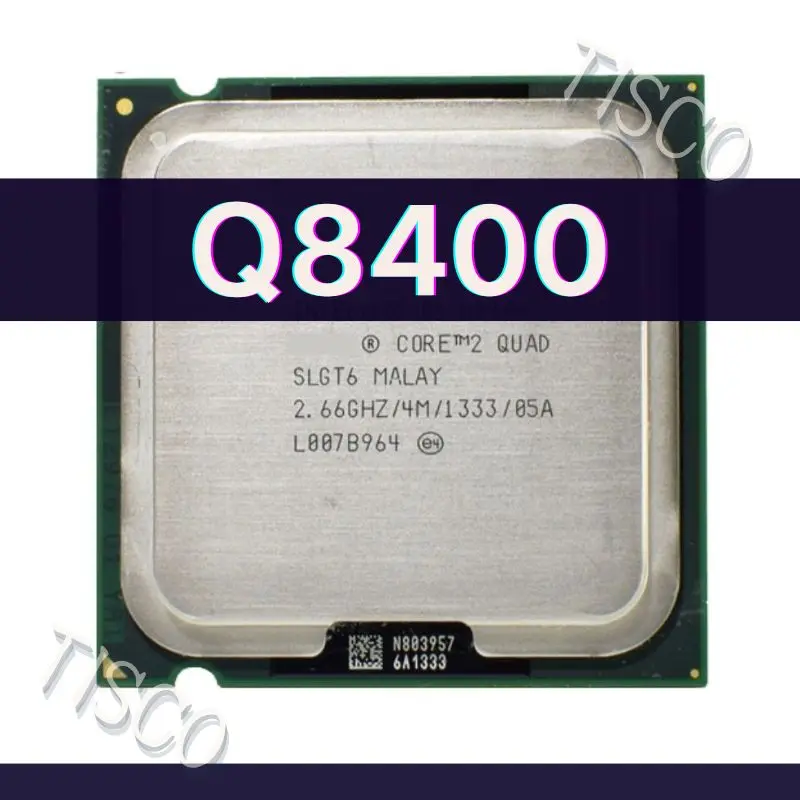 Q8400 Core 2 Quad 2.66GHz q8400 Quad Core Quad Thread LGA775 4MB Cache 95W