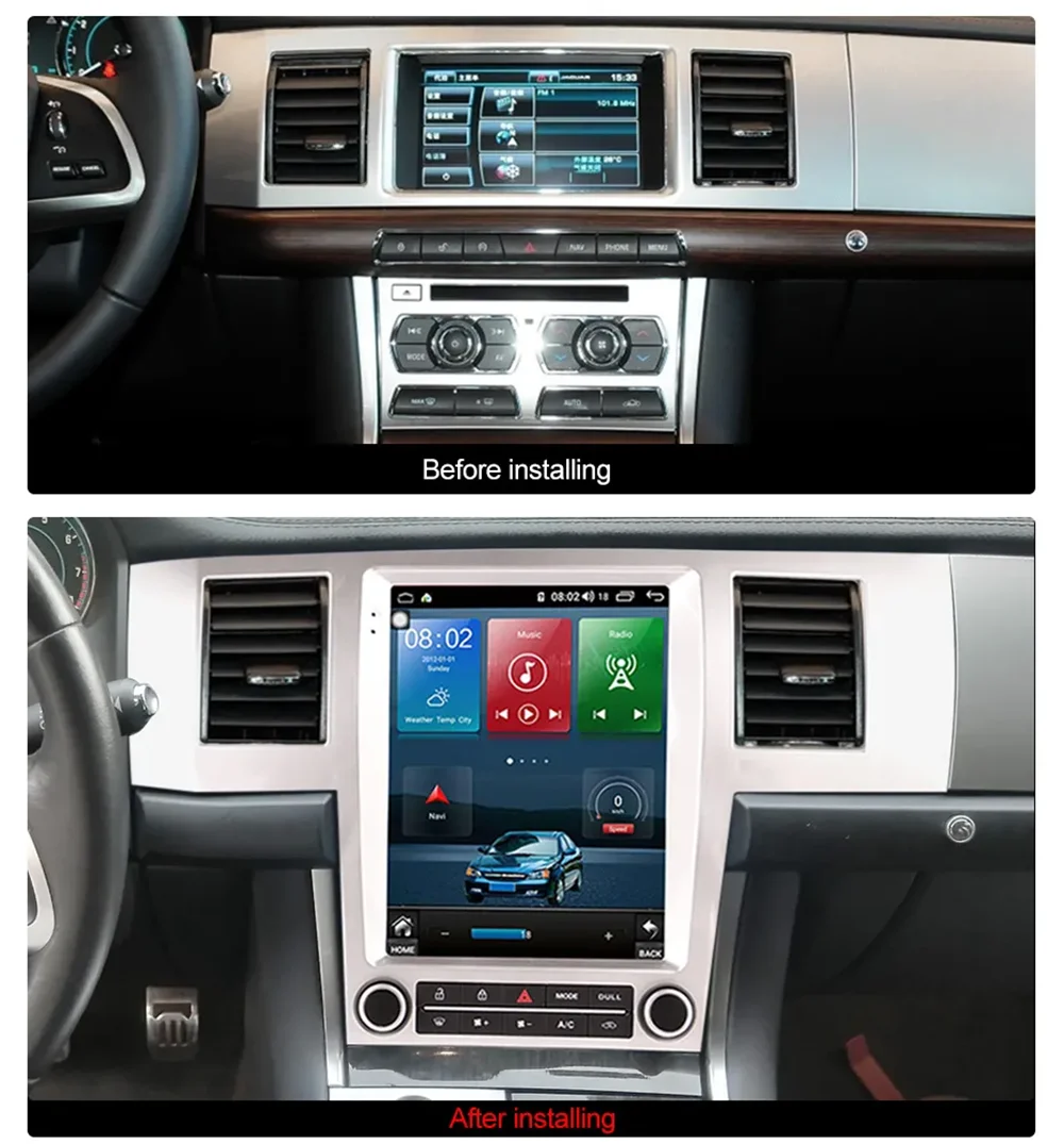 Android 12 For Jaguar XF 2004-2015 Car Radio WIFI Wireless Carplay Auto AHD DSP Player BT Multimedia RDS 4G Headunit