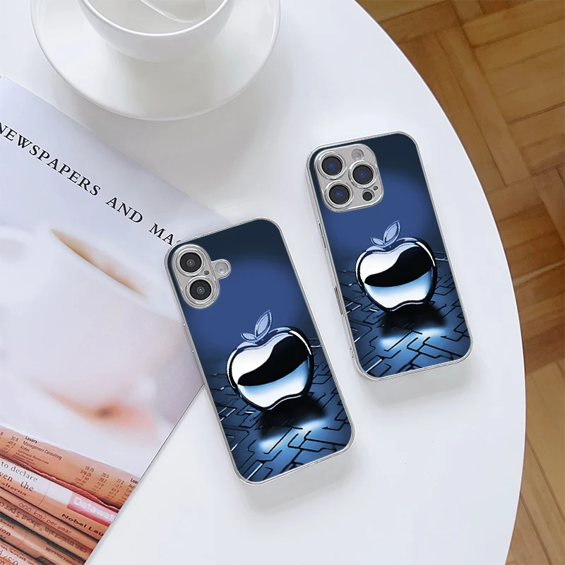 Galvanisierte „Apple Painting“ Glas-Design Handyhülle Sturzsicher FÜR iPhone Hülle für 11/12/13/14/15/16/17 Pro MAX