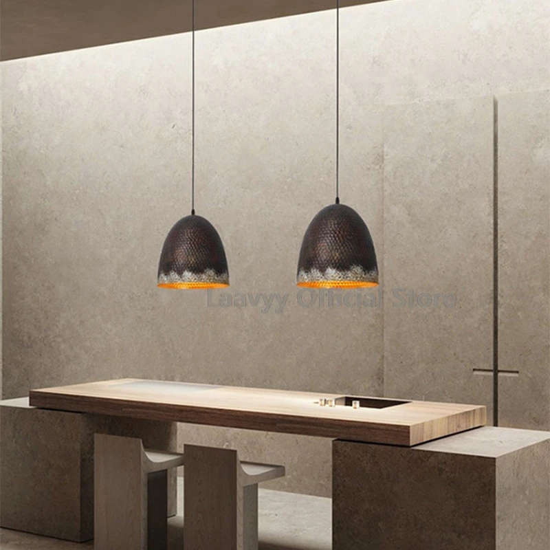 الرجعية الحديد غرفة نوم السرير مصباح معلق غرفة الطعام الحديثة Led الثريا متواضع ديكور المنزل الداخلي تجهيزات إضاءة السقف