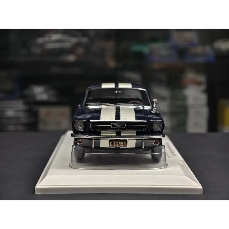Diecast Norev 1:18 Scale Ford Mustang Coupe 1965 Blue 182805 Alloy Car Model view 4