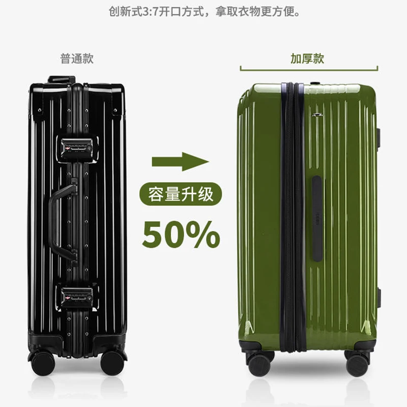 New USB charging luggage large capacity pull rod box 24/28 " carry on fashion trolley suitcase extensible camouflage black case