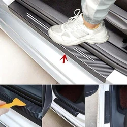 Car Trunk Bumper Threshold for Ford RANGER Logo Side Door Sill Anti Scratch Protective Film Accessories Carbon Fiber Stickers