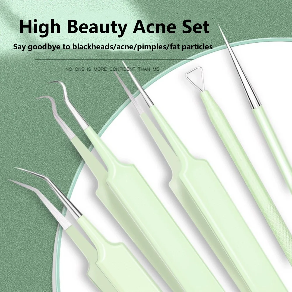 5 pz/set Acne Ago In Acciaio Inox Acne Clip Set Spremere Comedone Brufolo Cellule Acne Ago Bellezza Strumenti Puliti Del Viso