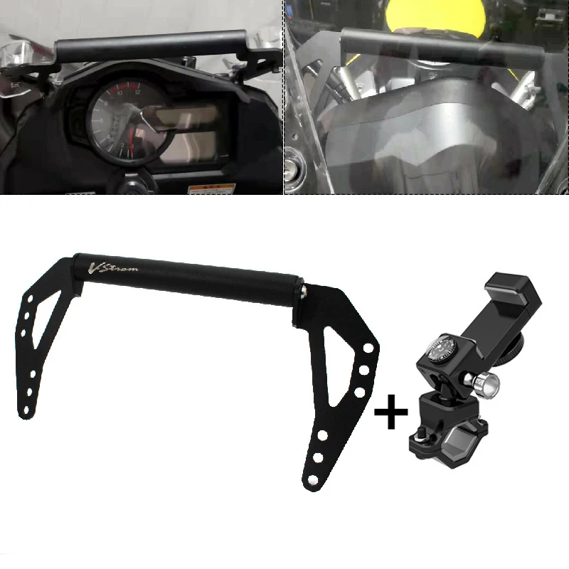 For Suzuki V-Strom/DL 1000 DL1000 ABS 2014-2019 2017 Motorcycle Accessories GPS SMARTPHONE Navigation Bracket Adapt Holder