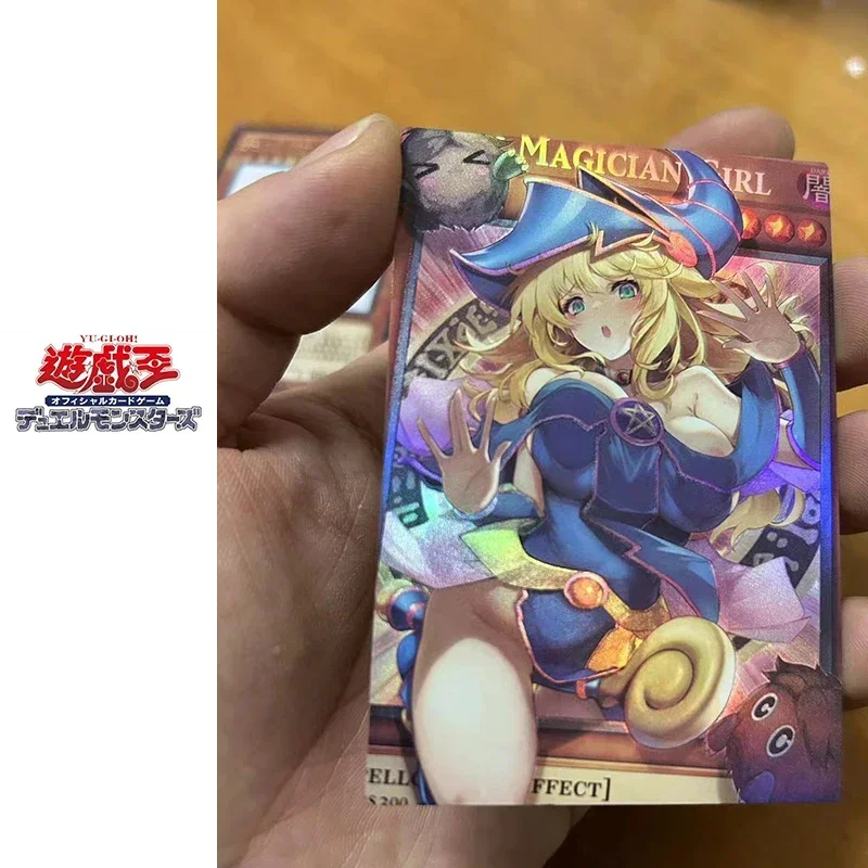 1pcs/set Yu-Gi-Oh! Dark Magician Girl Holactie the Creator of Light Anime character DIY Collection flash card Christmas gift toy