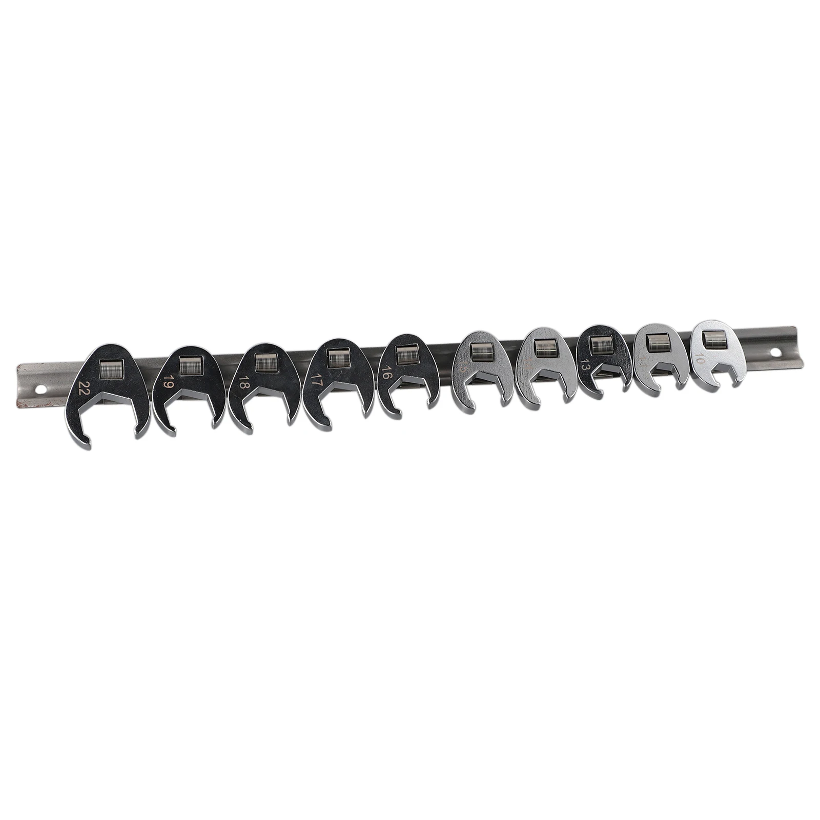 

10 Piece Crowfoot Wrench Set for 3/8 Inch Drive Engineered for Enhanced Performance in Tight Spaces and Difficult Areas