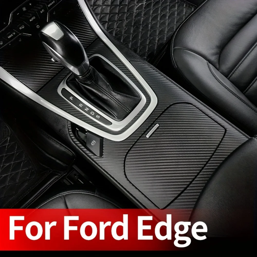 

For Ford Edge 2015-2018 Car Center Console PVC Carbon Fiber Protective Film Anti-scratch Repair Film Auto Interior Accessories