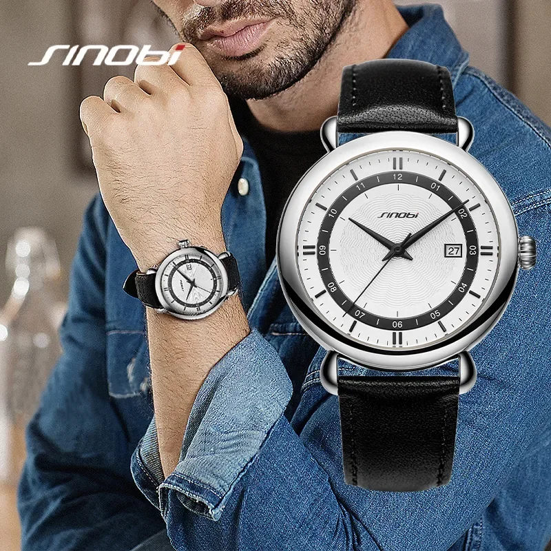 2025Orologio da uomo con calendario singolo Orologio da uomo stile cintura Orologio da uomo al quarzo semplice da lavoro impermeabile 9844