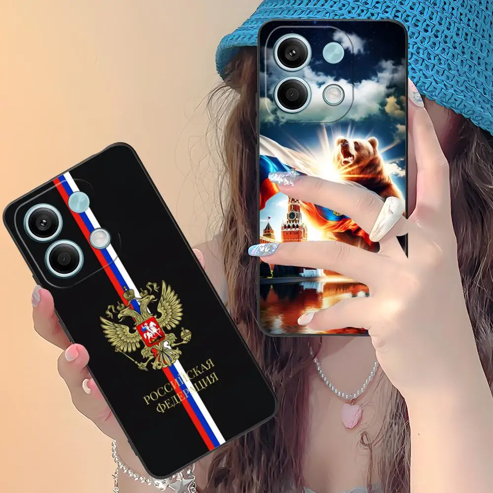 

Чехол для мобильного телефона с флагом России для Xiaomi Redmi 15 14 13 12 A5 3 2 1 C Plus 4G 5G, с красочной печатью, стильный чехол для смартфона