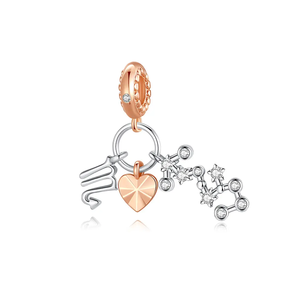 

Ahthen 925 Sterling Silver Hot Sale Beads Scorpio Dangle Charm fit Snake Chain Bracelets Necklaces for Women Jewelry Making