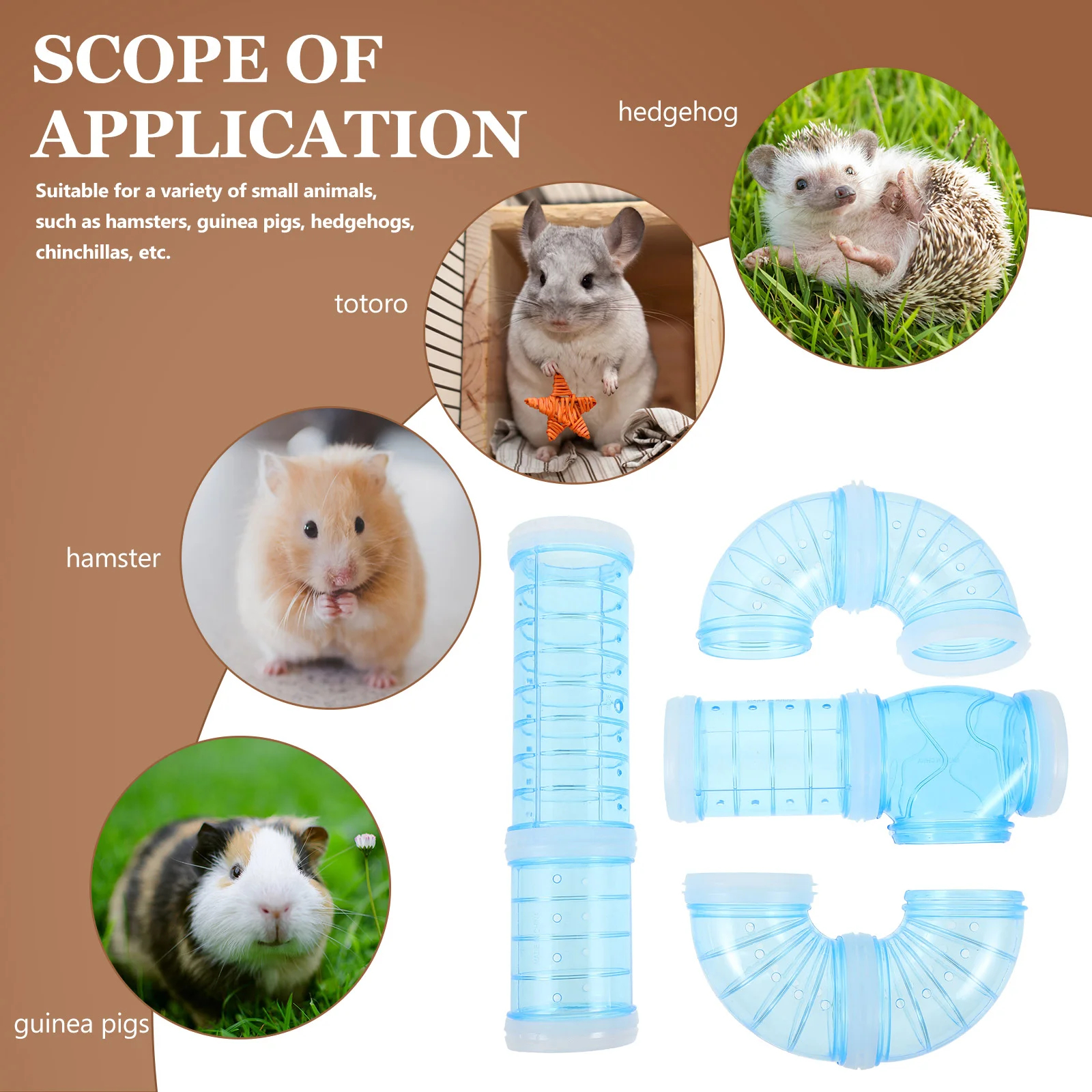 Hamster Pipe Hedgehog Toy Cage Accessories Plastic Tube Hammock Guinea Pig Supply Supplies DIY Maze Tool