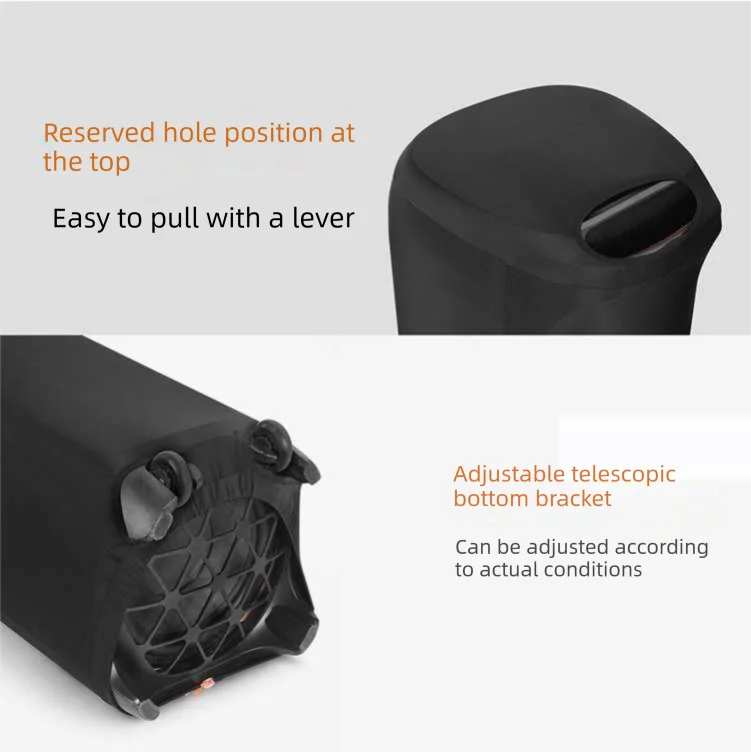 Black Speaker Cover for For jbl Party Box 1000 Elastic Spandex Fabric Dustproof Scratch Resistant 37x37x104cm Easy Handle view 4