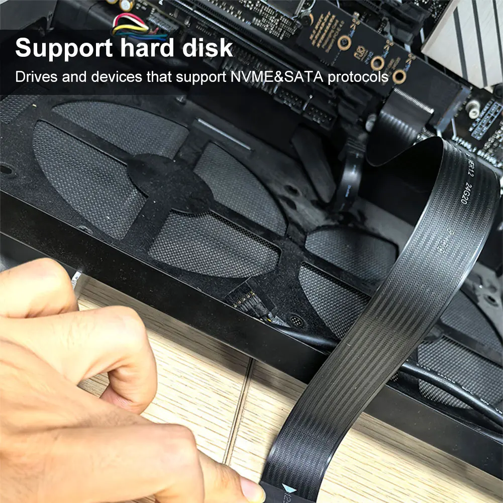 NGFF M-Key PCIe4.0 SSD Extention Card Support PCle4.0 M.2 NVMe SSD Extension Cable M.2 SSD PCI-Express 4.0 X4 M Key Extender