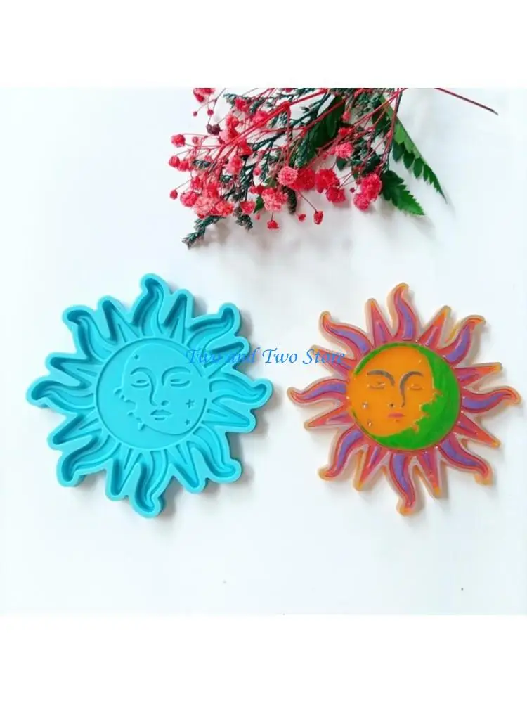 HX6F Resin Silicone Molds Sun Moon Epoxy Molds Resin Casting Molds