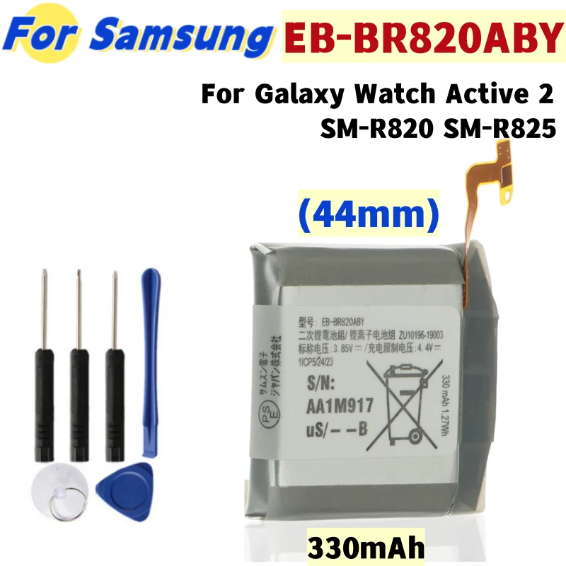 EB-BR820ABY 330mAh New Battery For Samsung Galaxy Watch Active 2 Active2 SM-R820 SM-R825 44mm Batteries+Tools