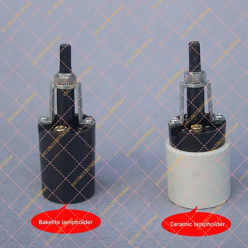 E27 Ceramic Lamp Holder with 2-Way Rotary Switch | Vintage Bakelite Twist Light Socket for DIY Lamps
