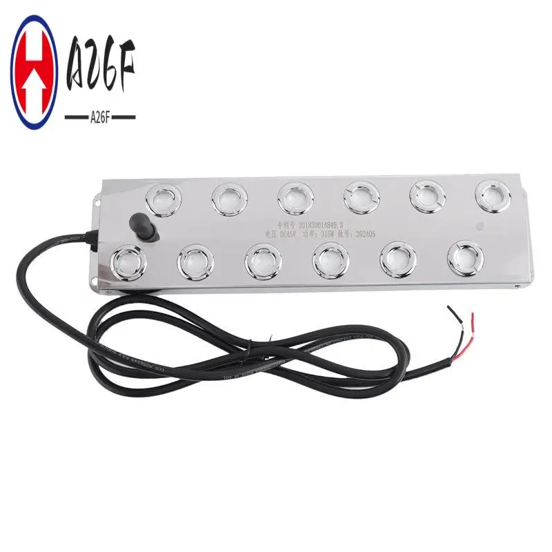 A26F-12 Heads Mist Maker Ultrasonic Mist Fogger Air Humidifier Water Fountain Fog Maker Machine Stainless Steel Fogger