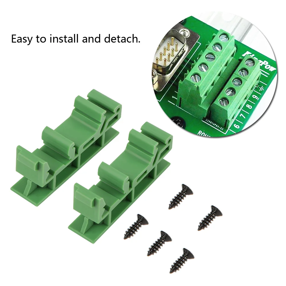 PCB DIN Rail Adapter, 10sets 35mm PCB DIN C45 Rail Adapter Circuit Board Mounting Bracket Stand Carrier
