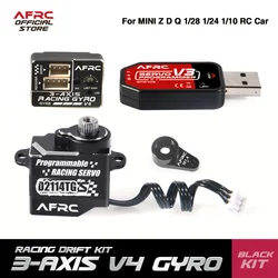 AFRC Professional Racing Drift Kit V4 Programmierbares Metall Smart Servo 3 ACHSEN Gyro Für MINI Z D Q 1/30 1/28 1/24 Auto DIY Montage