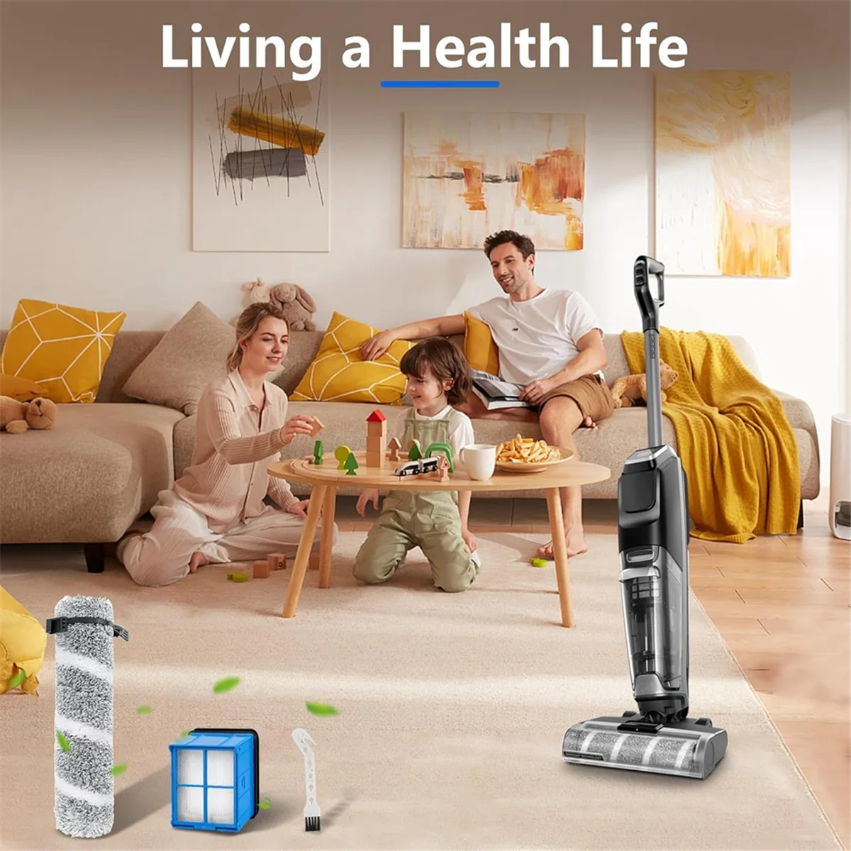 Qa88x 1 conjunto para eureka new430bl/joonr ed12 aspirador de pó peças reposição rolo principal escova e esponjas filtros