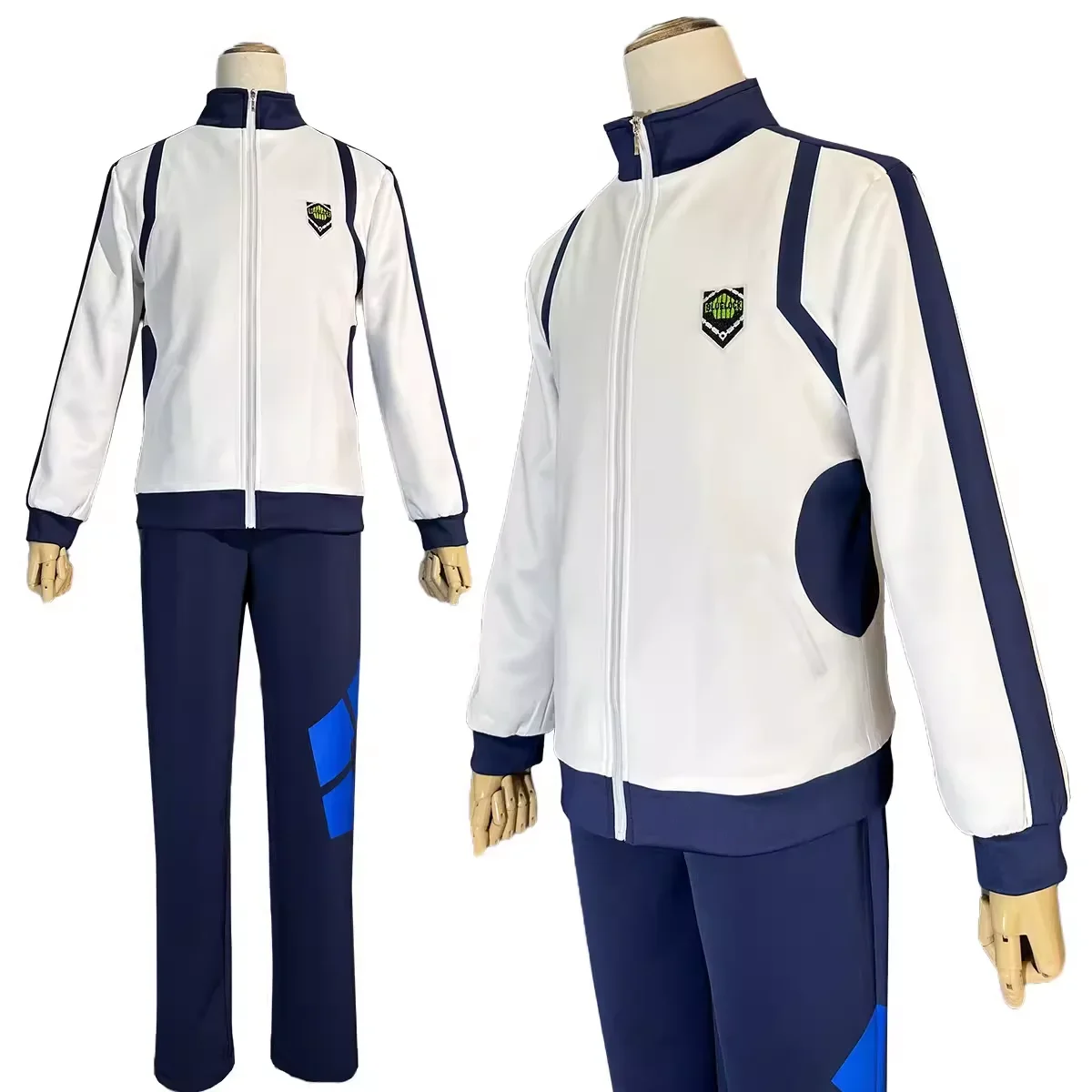 Cosplay Blue Lock Anime Reo Nagi Bachira Isagi Chigir disfraz de Cosplay con bolsillo con cremallera completa ropa deportiva chándal bordado Sudadera con capucha