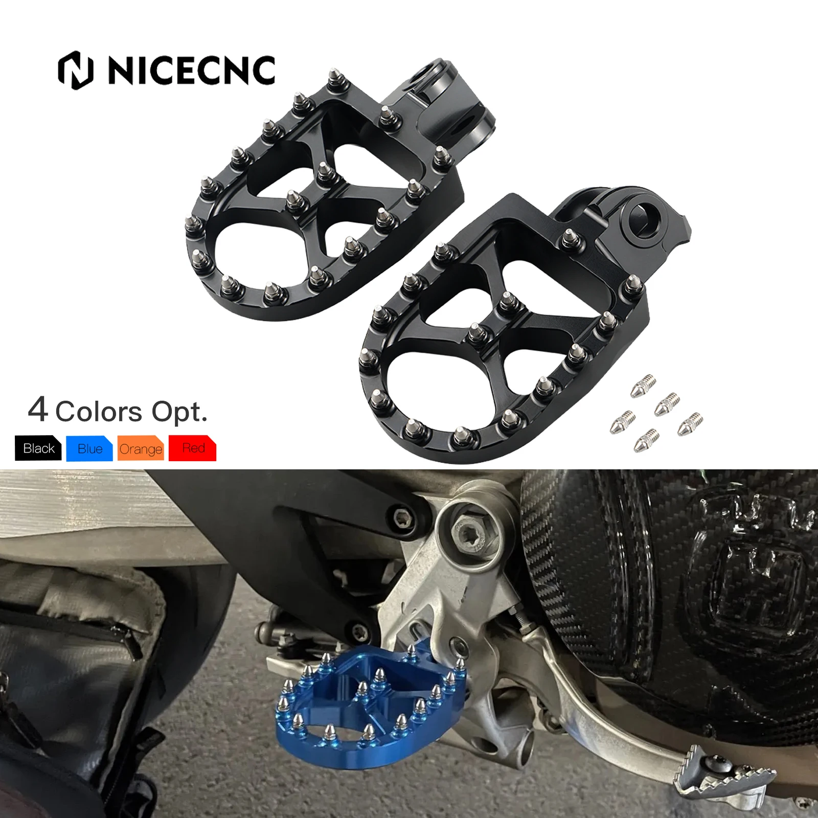 

For KTM EXC 300 1998-2016 EXC 250 EXCF 350 EXC 450 Foot Pegs Footrest Pedal SX 125 SXF 250 SXF 450 1998-2015 XCW 300 2006-2016