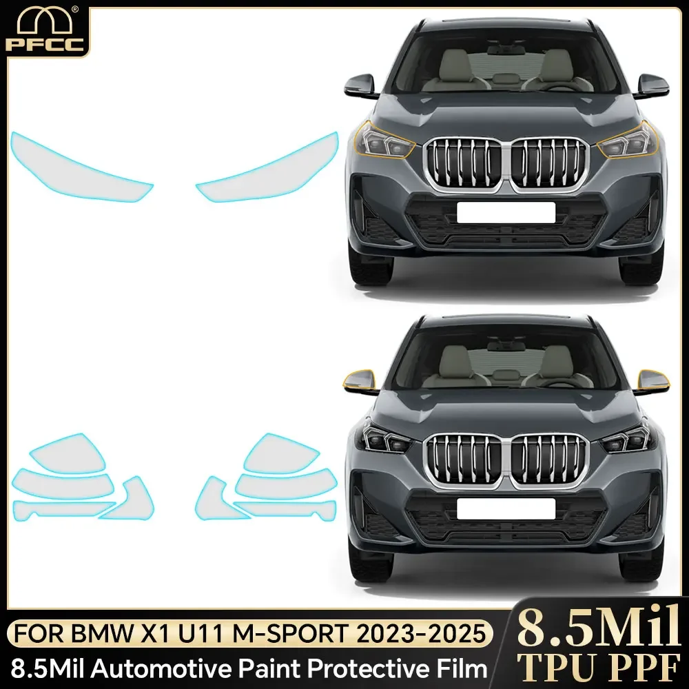 Pre Cut Paint Protection Film for BMW X1 U11 M Sport 2023 PPF Clear Accessories Transparent TPU Headlight Anti-scratch