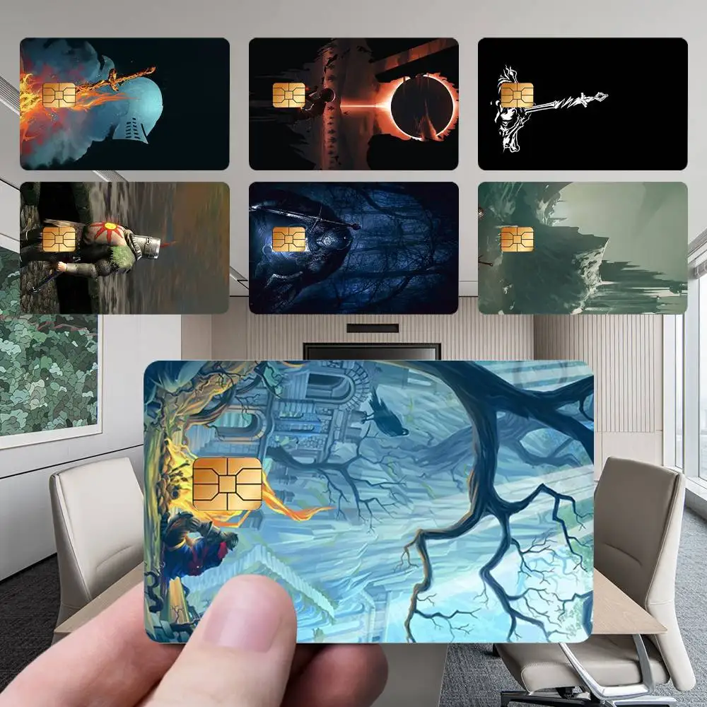 

Game D-Dark Souls-ES Card Stickers New Cartoon Card Debit Bank Charge Card Bus Metro Waterproof Sticker Decal Decoration