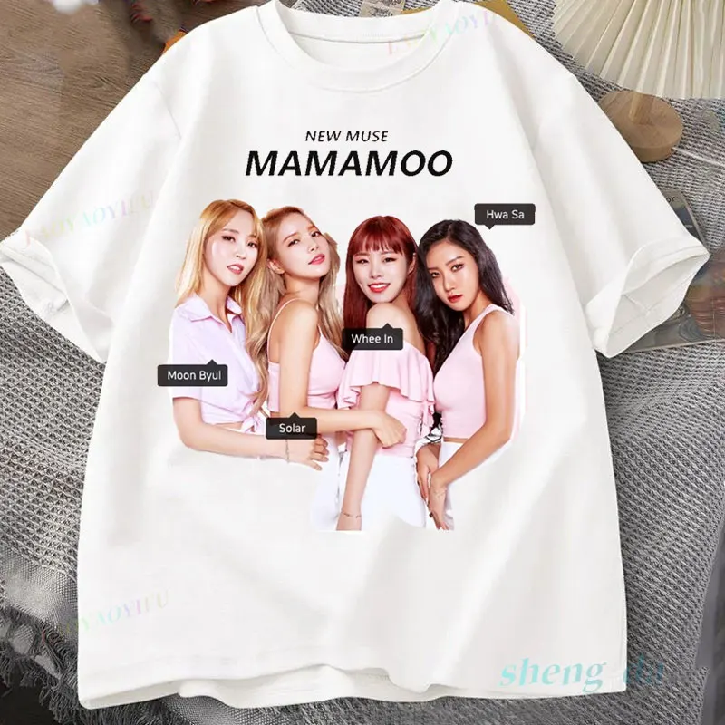 Mamamoo Y2k T Shirt for Girl Gift Retro Classic Streetwear Unisex Tops Women's T-shirt Kpop Harajuku Goth Clothes Boy's Clothing