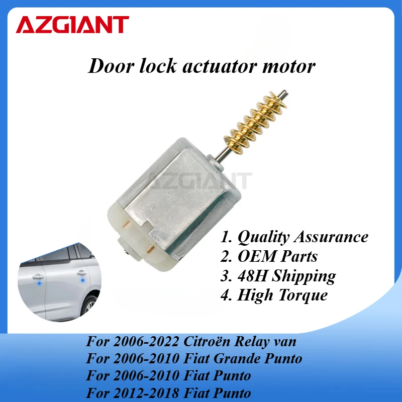 AZGIANT motor de cerradura de puerta de coche para Peugeot Boxer Van MK3/Citroën Relay van/Fiat Grande Punto/Fiat Punto nuevas piezas de alta calidad OEM