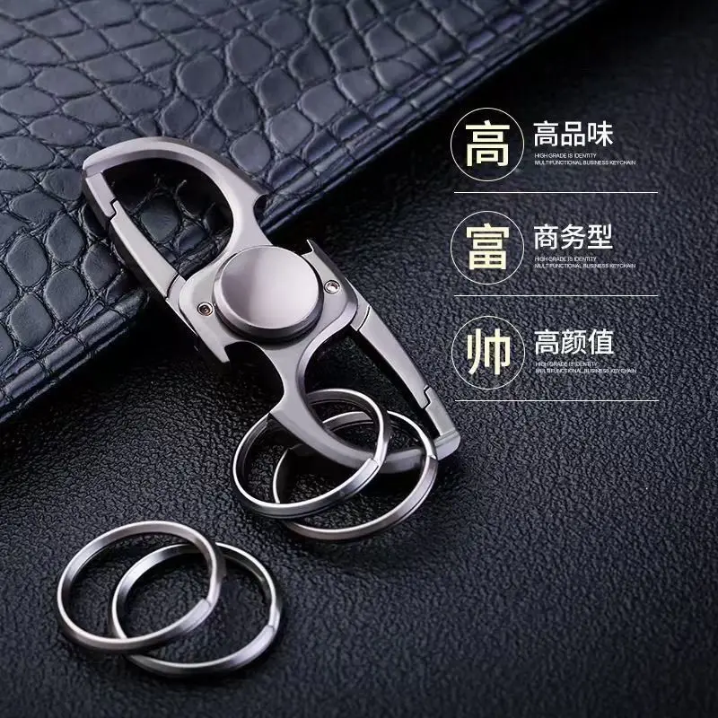 Outdoor EDC Portable Creative Keychain Bottle Opener Multifunctional Finger Gyro