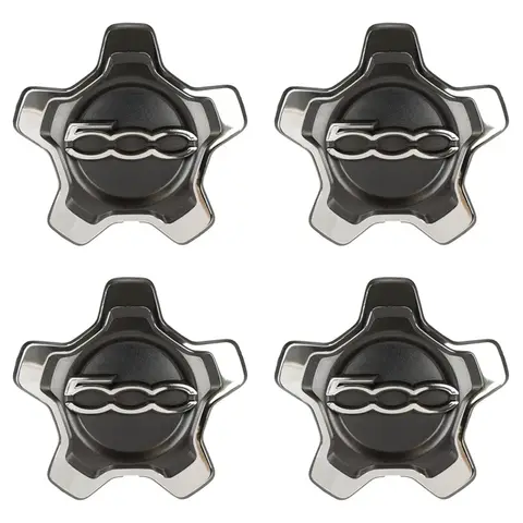 실버 휠 센터 허브 캡 세트, 더스트 커버, 휠 허브 캡 교체, 피아트 500x735626312, 16 인치 허브캡 커핑, 1 개, 2 개, 4 개