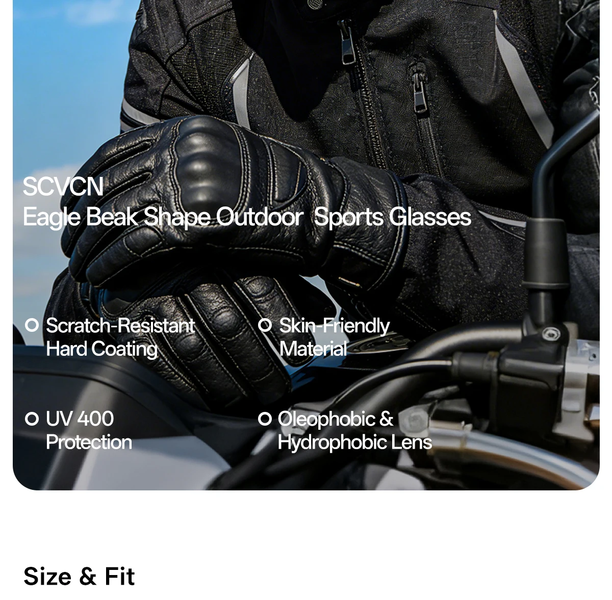 SCVCN Modische Winddichte Ölabweisende Sonnenbrillen für Damen und Herren, für Klettern, Radfahren, Straßenmarathon, Fahrrad, Wandern, Outdoor-Aktivitäten – Detail 2