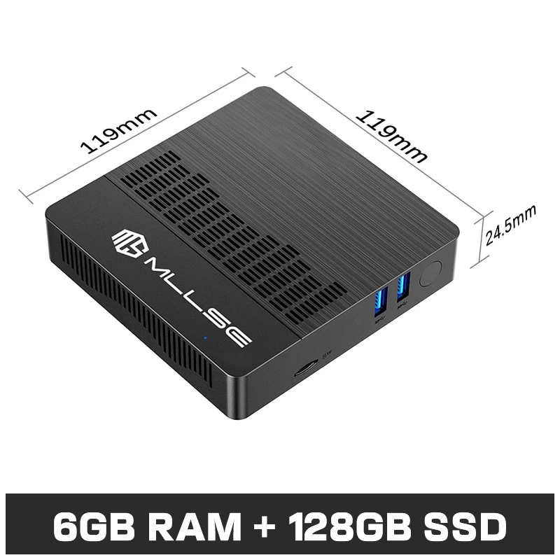 MLLSE Mini PC M2 Pro Intel Gemini Lake Intel J3710 8GB RAM 128GB