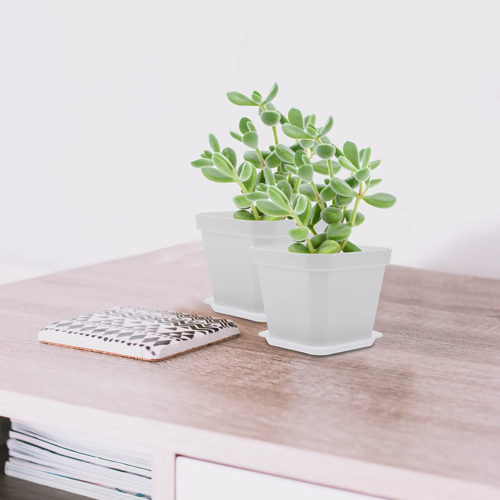 

10 pcs Flowerpot For Succulent Bonsai Mini Desktop Plastic Flowerpot Garden Decor Indoor Outdoor Plant Container