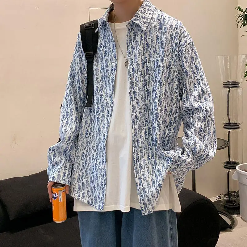 

Printed Shirt Men's Long-sleeved Trendy Casual Jacket Couple Wear